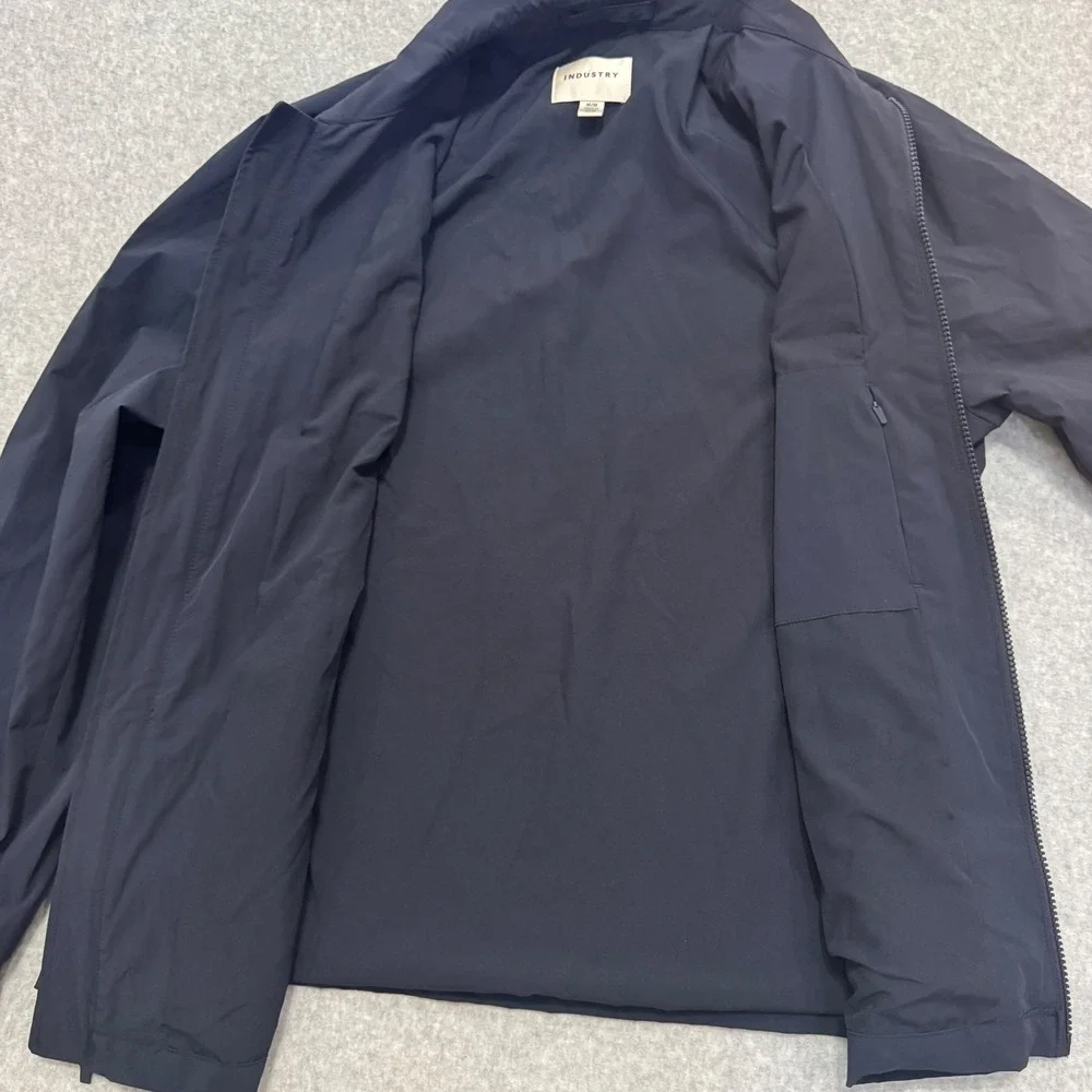 Industry Republic Clothing Mens Navy Blue Full Zip‎ Utility Jacket Size Medium